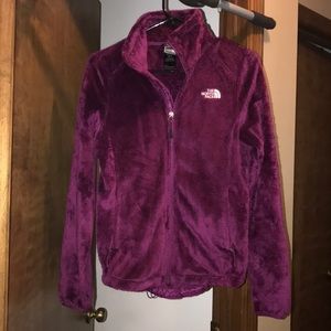 The North Face Fuzzy Zip Up Jacket- Purple